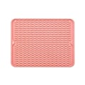 Miniatyrbilde 1 av 4: 40,5*31 cm, (rosa) Stor vaskematte - Tykk vaskematte for rask tørking, tørkematte med svampbørste, BPA-fri, sammenleggbar vaskematte - Sklisikker ZD B2