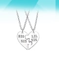 Miniatyrbillede 3 af 3: 2 stk. Big Sis Lil Sis Big Little Sister Bff Forever Halskæde