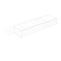 Miniatyrbilde 4 av 4: Blomsterkasser Vannholder Knopp Vase Akryl Vase For Skrivebord Bryllupsdag Jubileum 35x10x6cm 14 Hull -n4993 ZD A
