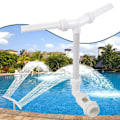 Miniatyrbild 1 av 4: Pool Fontän för Ovan och Nedgrävda Pool, Dubbel Spray Vattenfall Sprinkler Fontän, Ovan Mark Pool Tillbehör, Justerbar Vattenfall Kylning och