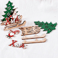 Miniatyrbillede 4 af 5: Juleferie Adventskalender Julepynt Træ DIY Slæde Ornamenter Kombination Dekoration a