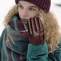 Miniatyrbillede 4 af 5: Juleferie Adventskalender Damer Fuldskærms Handsker Vinter Udendørs Plus Fløjl Varmt Mode Læder Handsker Kørsel bw