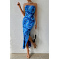 Miniatyrbillede 3 af 4: Kvinde Sommer Stropløs Maxi Bodycon Kjoler Med Club Slid -GSL5.28 xxl