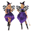 Miniatyrbillede 1 af 5: Halloween Gave Halloween Kostumer Til Piger Kvinder Glitrende Bat Assistant Med Elastiske Skulderstropper