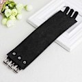 Miniatyrbild 3 av 5: 260x60mm 3-strängat Trippelrem Faux Läder Manschett Wrap Armband Punk