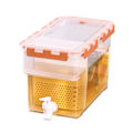 Miniatyrbillede 1 af 5: 6L Drikkedispenser Vandkande med Hane Drikkedunk Juice Cocktail orange