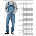 Pikkukuva 4 / 4: Miesten löysät denim-haalarit, olkaimet, housut, dungareet, farkkuhaalarit ZD B2 xl