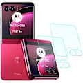 Miniatyrbillede 1 af 5: Skærmbeskytter Sæt Til Motorola Razr 40 Ultra Bagskærm Og Kamera Linse, Hærdet Glas Bagside HD Anti-ridse Beskyttende Tynd 2 set a
