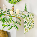 Miniatyrbillede 5 af 5: St. Patricks Day Bordløber, Ferie Køkken Spisebord Dekorationer Shamrock Forår Sæsonbestemt Bordlinned Til Hjemmefest b s -  33x183cm