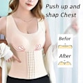 Miniatyrbillede 5 af 5: 3 i 1 Talje-træner BH, Talje-knappet BH Shapewear, Talje-træner Vest til Kvinder Underbryst Korset Kropsformer black m