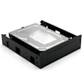 Miniatyrbillede 4 af 5: 5,25 tommer CD-Plads til 3,5 tommer 2,5 tommer SATA HDD Mobil Rack Beslag Kabinet Sort til PC