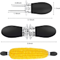 Miniatyrbilde 2 av 5: Sorte 10 stk/5 par maiskolbeholdere, rustfritt stål mais på kolben grillgafler for hjemmelaget matlaging, fester og camping