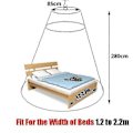 Miniatyrbillede 3 af 5: Luksus Myggenet Himmel Seng, Ultra Stor: Til Enkelt Til King Size Seng, Hurtig Nem Installation, Fineste Huller: Mesh 380, Gardin Netting -DGJR blue