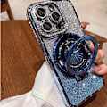 Pikkukuva 5 / 5: iPhone 15 14 Pro Max 13 12 11 -sarjan puhelimiin sopiva ylellinen glitter-timantti Magsafe-rengaskotelo -GSL 6.14 iphone 14