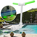 Miniatyrbild 1 av 5: Pool Vattenfontän för Ovan och In-Ground Simbassänger 2-i-1 Justerbar Dubbel Spray Pool Sprinkler Fontän, Ovan Mark Pool Kylare Vattenfall, Po