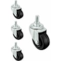 Pikkukuva 3 / 4: 4 kpl 40 mm kumiren pyöriä M8 kierteellä