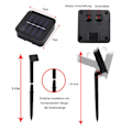 Miniatyrbillede 2 af 5: 50 LED solcellelamper udendørs 7m 8 lystilstande solcellelamper med vandtæt lyssensor krystalkugle varm hvid solcellelys dekoration