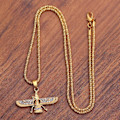 Miniatyrbild 3 av 4: Halsband med Zoroastrian Farvahar-vinge i guld - Legering Zoroastrianism Persiska Achaemeniska herrars smycken