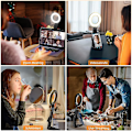 Pikkukuva 2 / 4: Monitoiminen pöytävalaisin täytevaloon, gourmet-valokuvaukseen, kokoontaitettava videoneuvotteluvalaisin