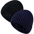 Miniatyrbild 1 av 5: 2-pack Slouch Beanie Stickad Beanie Vinter Beanie Herr Dam Varm Vinter Beanie Med Fleecefoder Unisex Återanvändbar A3 A3