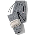 Miniatyrbild 1 av 4: Vintervarma Fleecebyxor Herr Lammull Tjocka Casual Termiska Sweatpants Herrbyxor Märkesmode Herr Joggers Ribbstickade Ben Grå XXXXXL (99 till 108 KG)