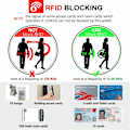 Miniatyrbillede 3 af 5: Kreditkort Holder - RFID Blokering Ægte Læder Mini Tegnebog med Lynlås - Kompakt og Sikker Design
