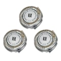 Miniatyrbilde 1 av 4: 3 stk. Erstatnings barberblader - Bladerstatning for Philips No-relco R-azor HQ8 Dual-Precisions