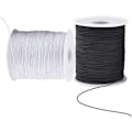 Miniatyrbillede 1 af 4: Elastisk snor til armbånd, 2 ruller 1 mm 100 m robust armbåndssnor, elastisk snor til smykkefremstilling, halskæder, perler