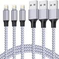Laddare för iPhone, Lightning-kabel 3-pack 6FT USB-laddningskabel