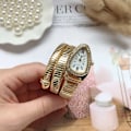 Miniatyrbillede 2 af 6: Slangeur Kvartsarmbånd Mode Guld Dame Ure Klokker reloj mujer montre femme relogio Luksus Damearmbåndsur gold
