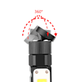 Miniatyrbillede 4 af 5: XPG+COB rød og hvidt lys 90° foldbar USB genopladelig kraftig taktisk lommelygte multifunktions lommelygte foldbar lommelygte