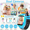 Miniatyrbild 3 av 5: Barn Smart Klockor för Flickor Pojkar, Barn Smart Watch med Samtal 14 Spel Dubbla Kameror Alarm Musikspelare Flashlig