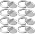 8-delars Mason jar lock set - Rund Metall - Delad Typ - Läcksäker Lock - Silver - 86 mm