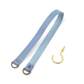 Miniatyrbillede 1 af 7: Gardinholder Rep Læder Tiebacks LYSEBLÅ light blue