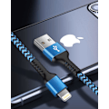Pikkukuva 2 / 7: Lyhyt iPhone-latauskaapeli, USB A - Lightning-kaapeli 1FT/2 kpl Punottu pikalatauskaapeli datakaapeli