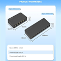 Miniatyrbild 5 av 5: Nätverksbrytare Mini 5-Port Ethernet Switch 100 Mbps Högpresterande Smart Switcher RJ45 Hub Internet Injector, EU-kontakt (FMY)