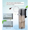 Miniatyrbillede 4 af 5: 8W Akvariefilter 4-i-1 Internt Filter, 600l/t Nedsænkbar Akvariepumpe Iltning Bølgemaskine CDQ
