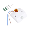 Miniatyrbild 2 av 2: Hem E27 Infraröd Rörelse PIR-Sensor Automatisk LED-lampa Lamphållare Väggbrytare Alarm