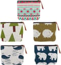 Plånböcker - 5 Mini Canvasväskor - Sminkväska
