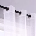 Miniatyrbillede 3 af 4: 210 cm Hvide Gardiner med Hvide Øjer, Sæt med 2 Paneler, Tynde Gardiner, Polyester Voile-Look Gardiner til Soveværelse
