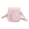 Miniatyrbillede 4 af 8: Mini Instantkamera Beskyttende Taske PU Etui til Fujifilm Instax Mini 12 med Albumfilter Farverige Hængende Rammer Stickers Rosa