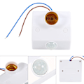 Miniatyrbild 1 av 2: Hem E27 Infraröd Rörelse PIR-Sensor Automatisk LED-lampa Lamphållare Väggbrytare Alarm