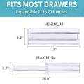 Miniatyrbild 2 av 4: Låddelare 8-pack Justerbar 3,2\" Hög Expanderbar från 11-20,6\" Kökslådor -HG