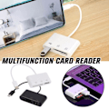 Miniatyrbild 3 av 4: USB-C 3-i-1 Hubb Konverter Typ C Adapter SD-Kortläsare för Mac Typ-C One-size