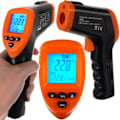 Miniatyrbild 1 av 5: IR-termometer - Digital infraröd temperaturmätare - Noggranna och snabba avläsningar - Svart