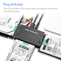 Miniatyrbilde 5 av 5: USB IDE-adapter USB 3.0 til SATA IDE harddisk konverteringskombinasjon