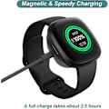 Miniatyrbilde 3 av 5: Lader for Fitbit Sense & Versa 3, Erstatningsladekabel Magnetisk Dokkestasjon for Fitbit Versa 3 / Sense Smartklokke