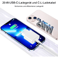 Miniatyrbillede 2 af 8: 2-pak - iPhone-oplader - Hurtig oplader - Adapter + Kabel 20W Hvid one size 2-pak iPhone
