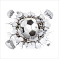 Miniatyrbillede 1 af 5: 3D fodbold vægdekoration Vægdekor til stue Soveværelse