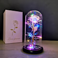 Miniatyrbillede 1 af 2: Galaxy Rose Morsdagsgave til Mor Unik Kærlighedsgave til Mor Farverige Kunstig Evighedsblomst Glasrose LED Lys Morsdagsroser